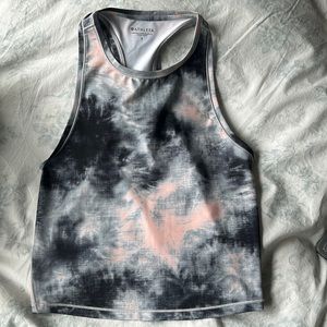 Athleta Women’s racerback printed tank size small pink / gray
